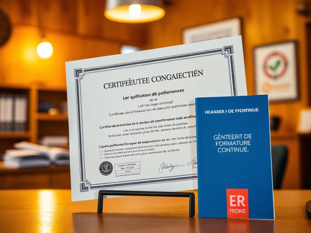 Certificat de qualification professionnelle et carnet de formation continue