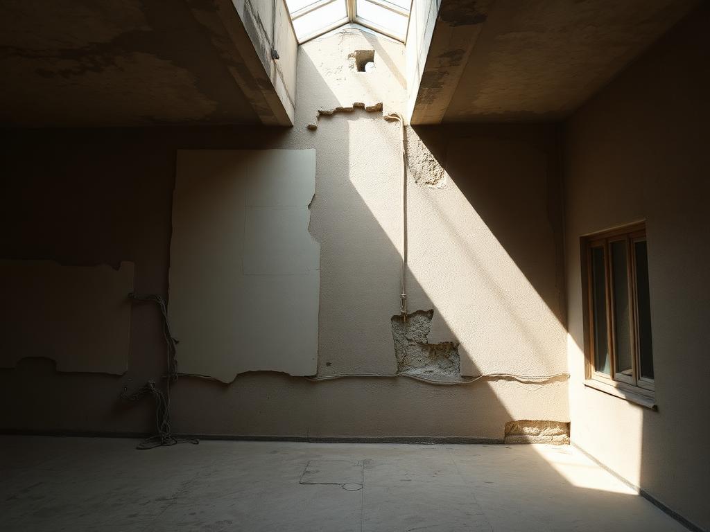 Plaques de fibrociment Eternit ondulées sur un toit ancien