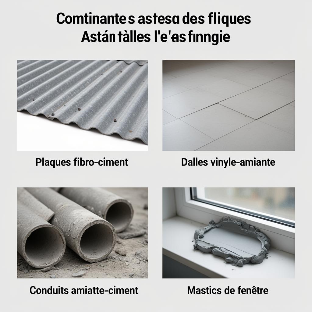 Principaux matériaux contenant de l'amiante